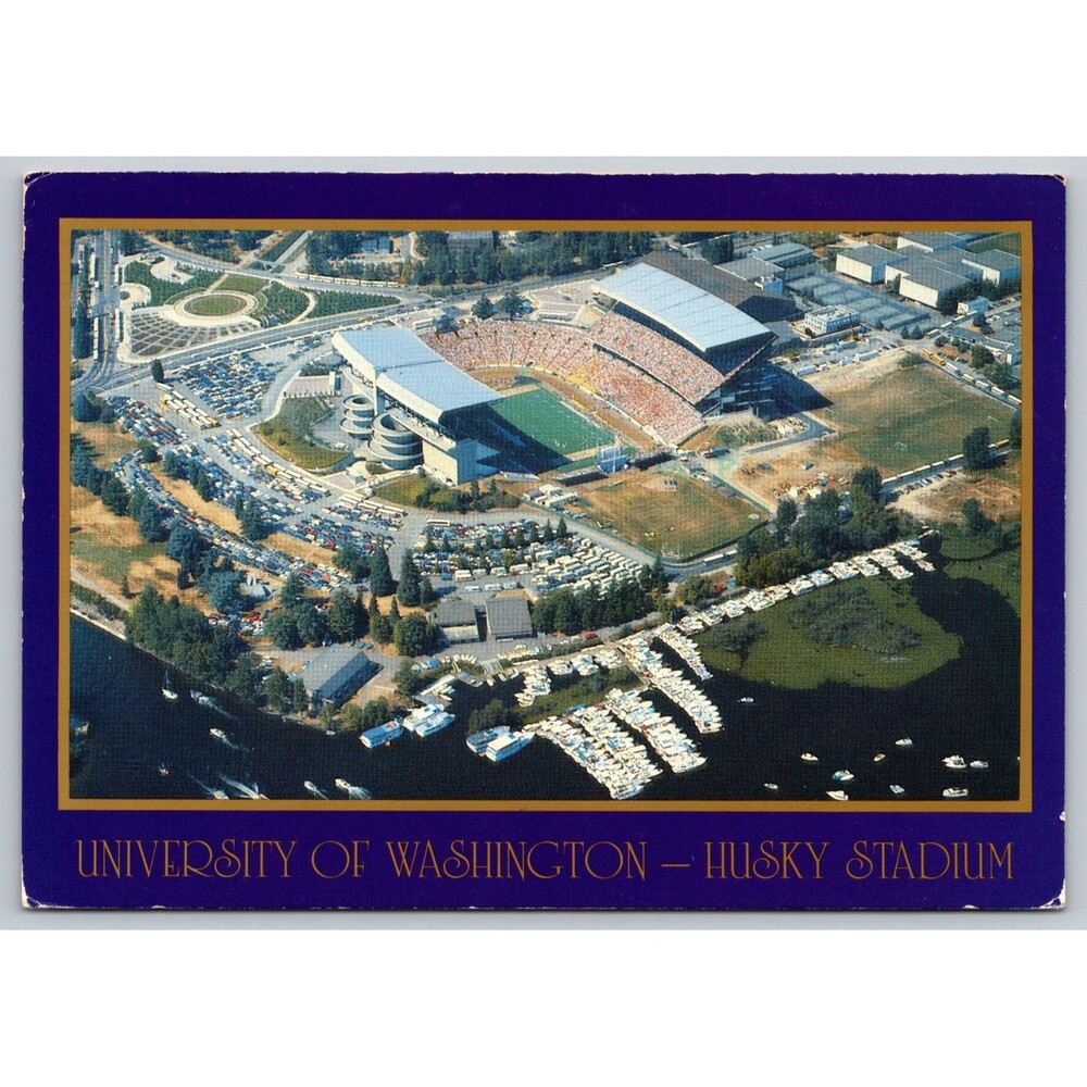 Vintage Postcard University of Washington Husky Stadium Seattle WA 1991 4x6